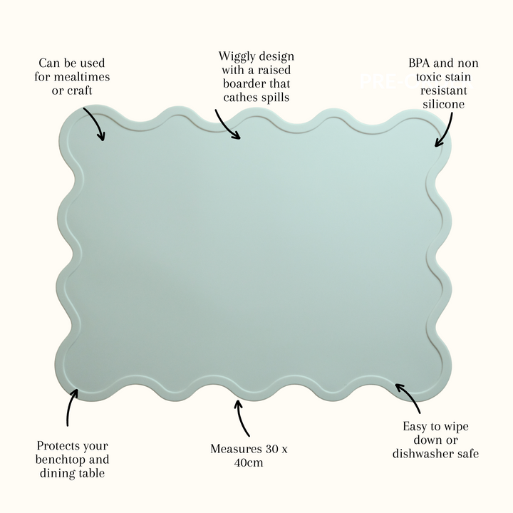 Wiggly Placemat Sea Mist